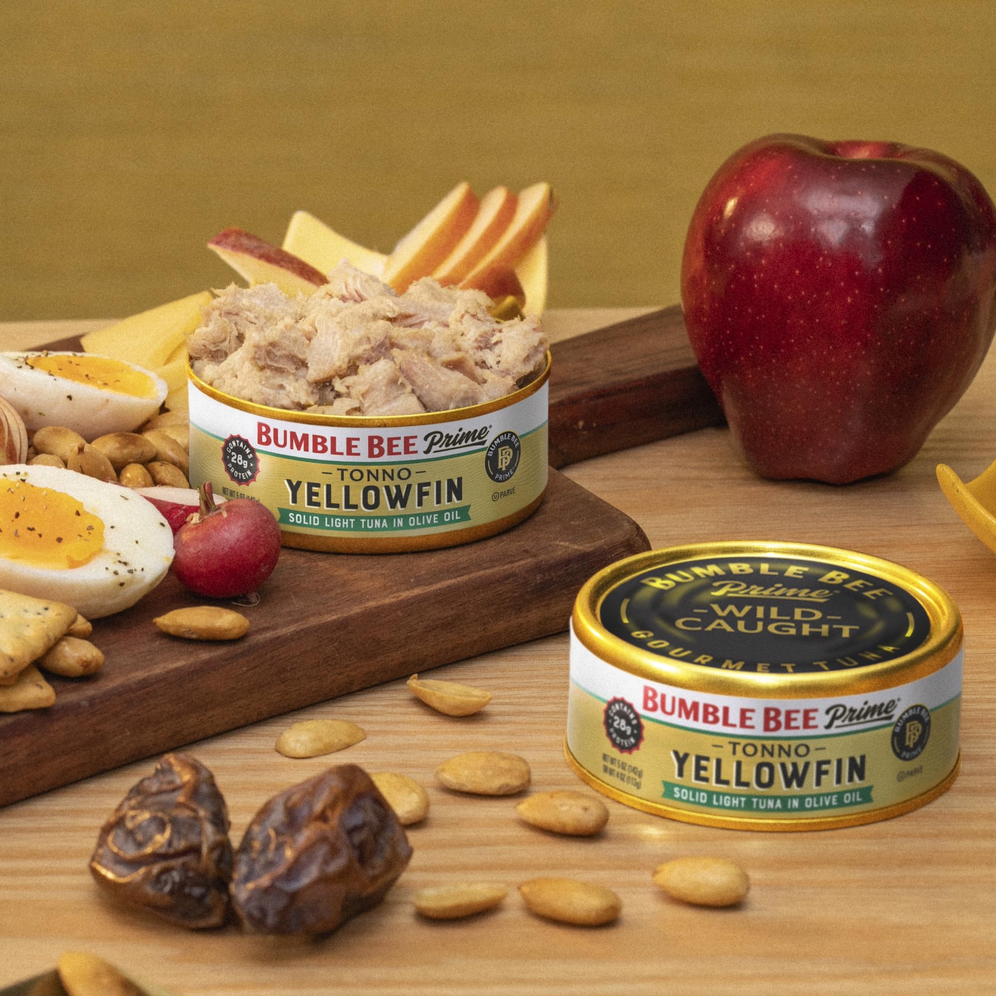 Bumble Bee Prime Tonno Protein-packed snack image emphasizes convenient healthy lunch option.