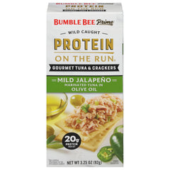 Bumble Bee Prime tuna can in olive oil with jalapeño for a ready-to-eat snack