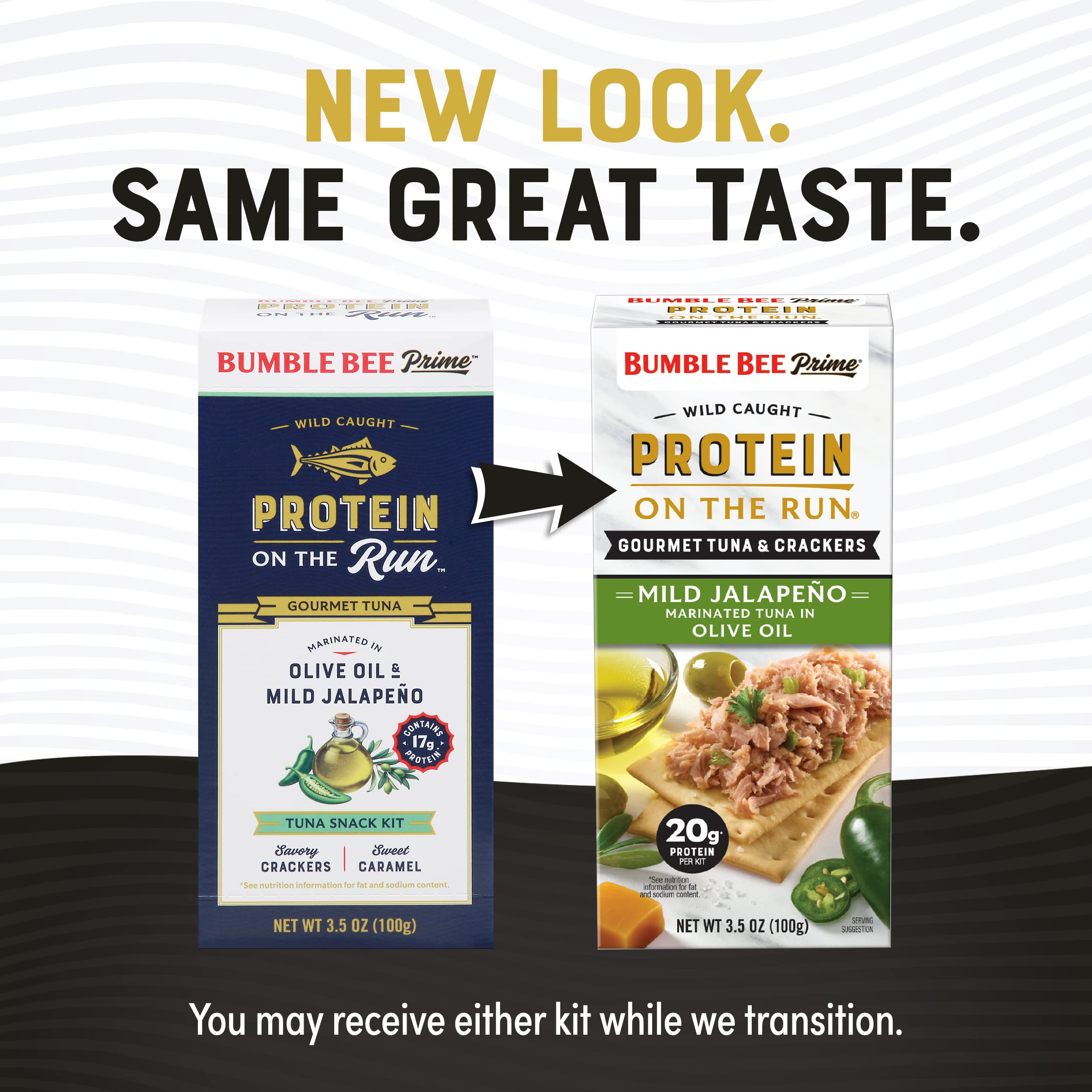 Bumble Bee Prime tuna on the run kit with tray-ready setup for eating