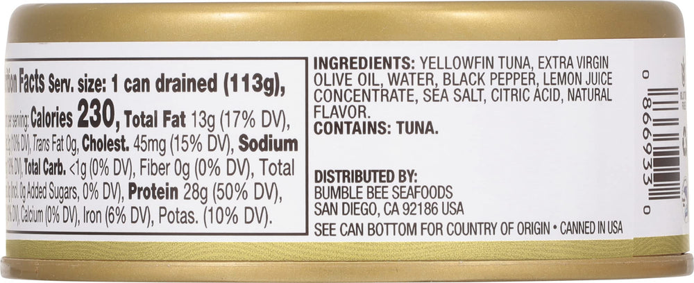 Bumble Bee Prime tuna salad bowl with olive oil, versatile meal.