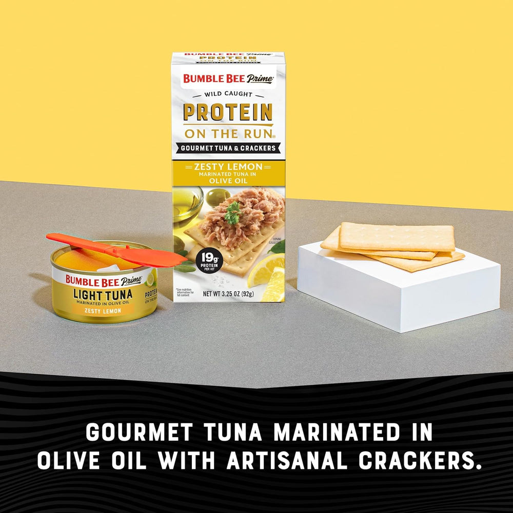 Dolphin-safe tuna packaging indicating responsible sourcing.