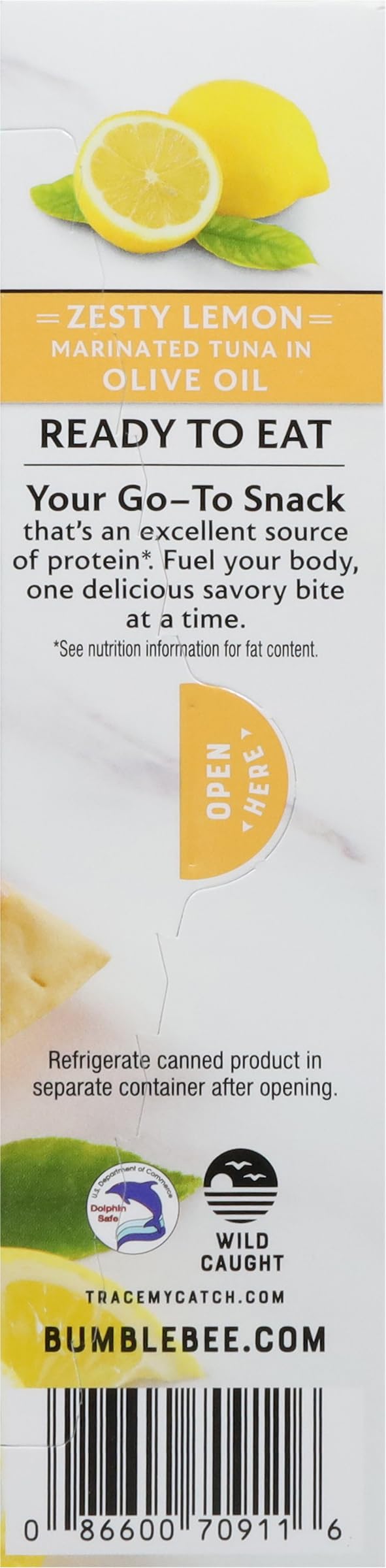 Recyclable packaging that doubles as a snack tray.