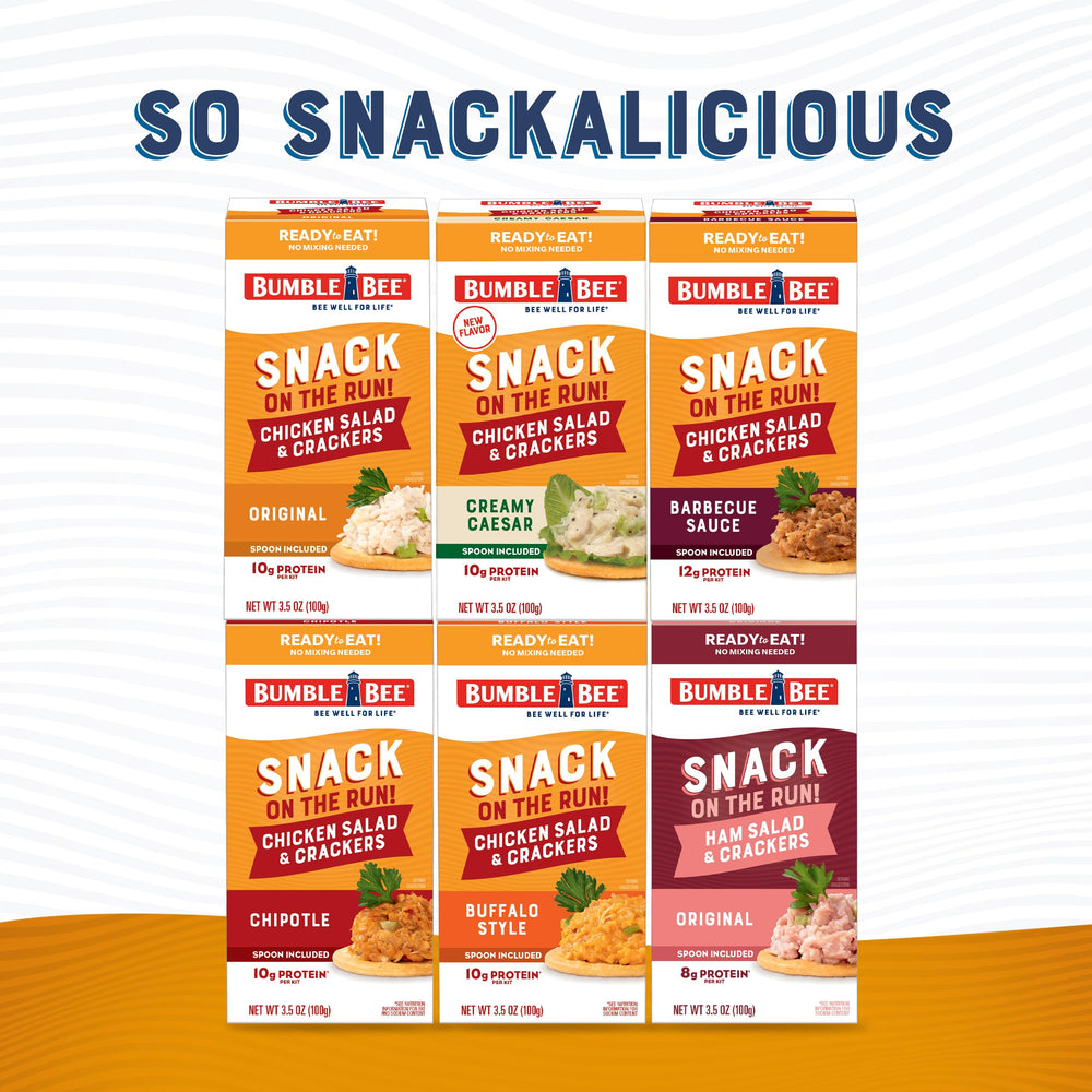 Bumble Bee protein snack pack, compact for travel and school lunches.