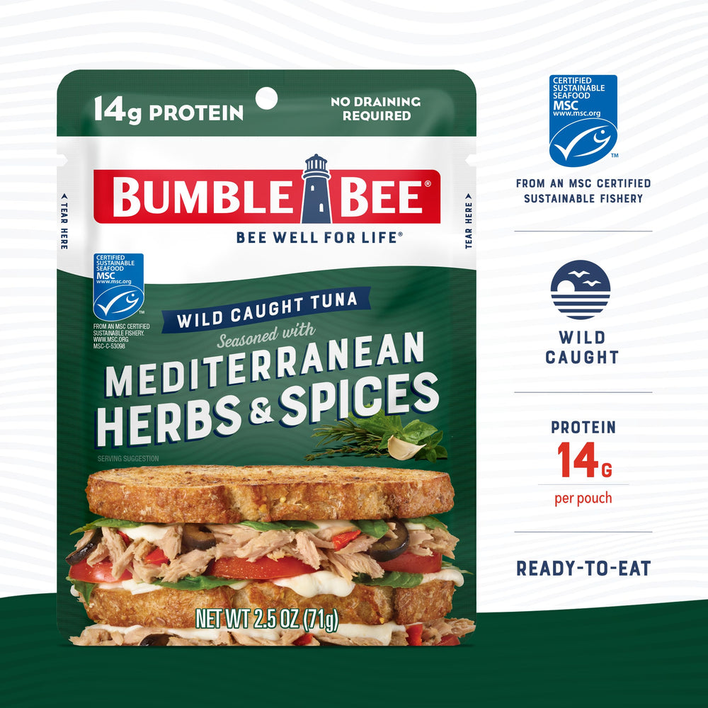 Bumble Bee ready-to-eat tuna pouch for easy on-the-go meals.