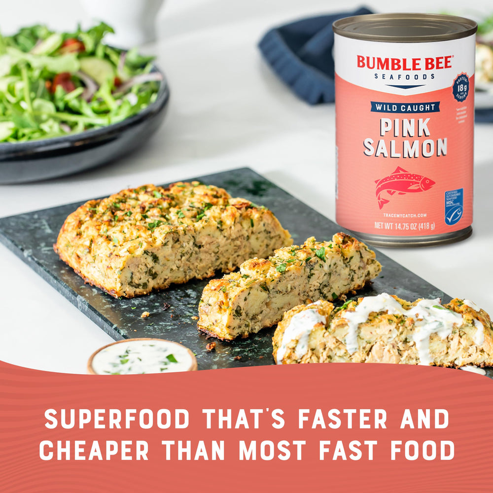 Bumble Bee canned salmon, shelf-stable protein for quick meals on the go