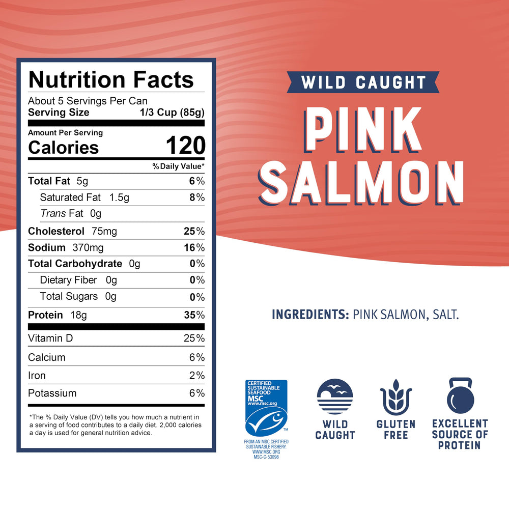 Bumble Bee salmon with skin and bones adds texture and minerals