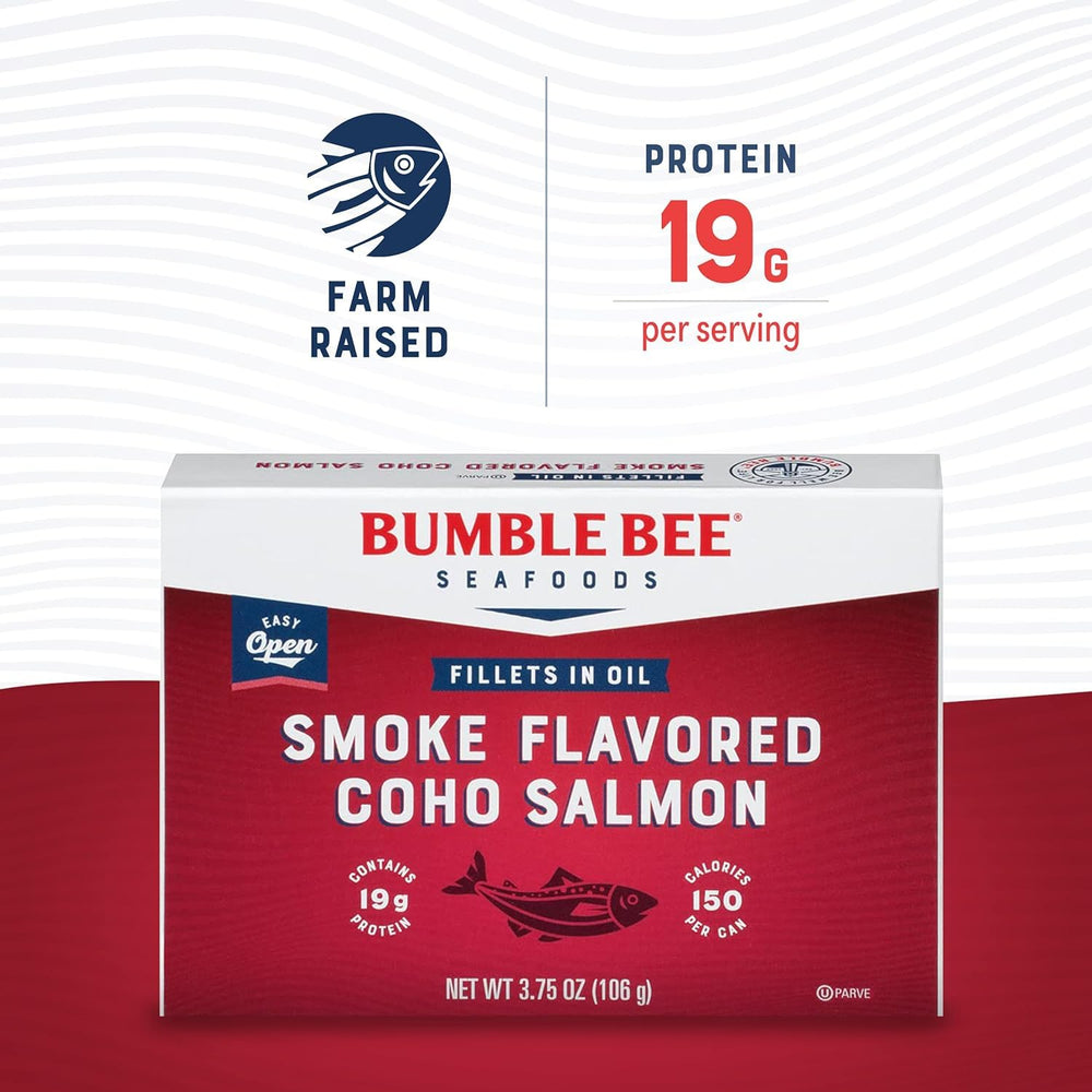 Bumble Bee salmon on plate — versatile meal idea for salads, pastas, or appetizers.