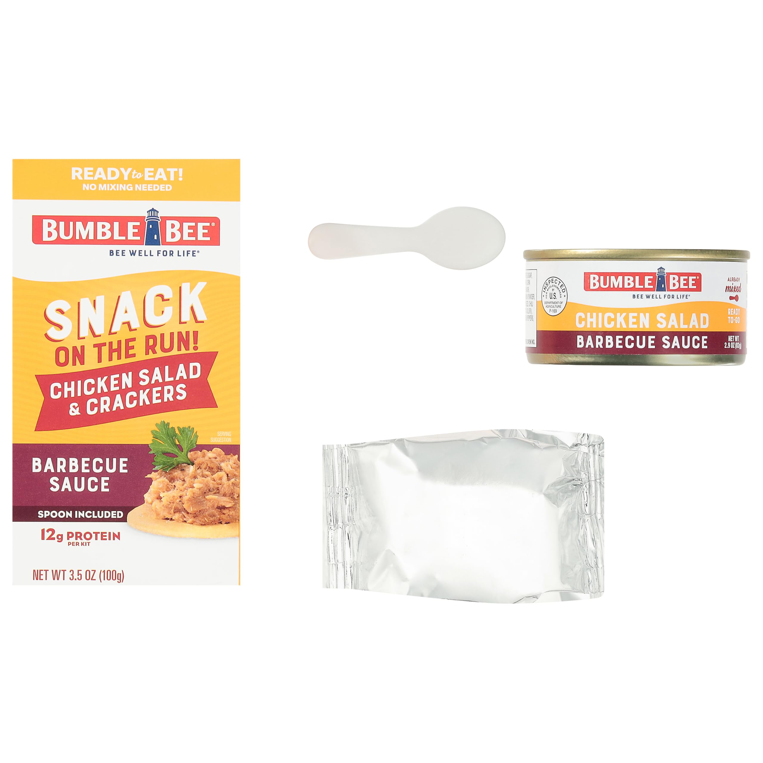 Convenient kit for workouts and travel with Bumble Bee salad.