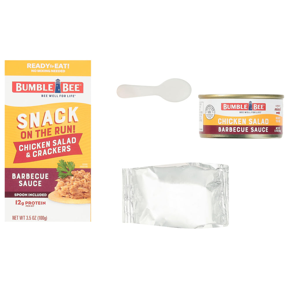 Convenient kit for workouts and travel with Bumble Bee salad.