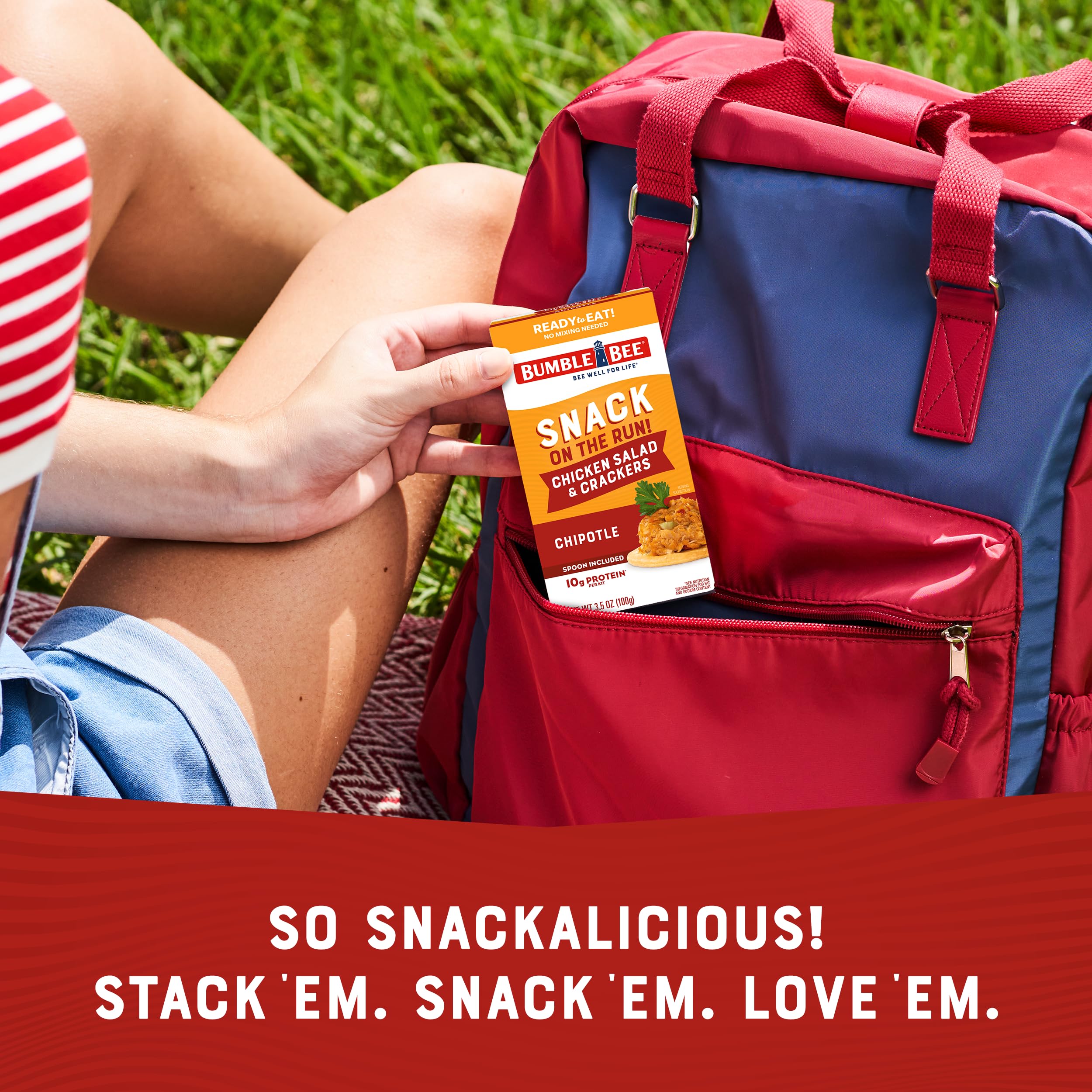 Bumble Bee Snack On The Run chipotle chicken salad kit for outdoor adventures
