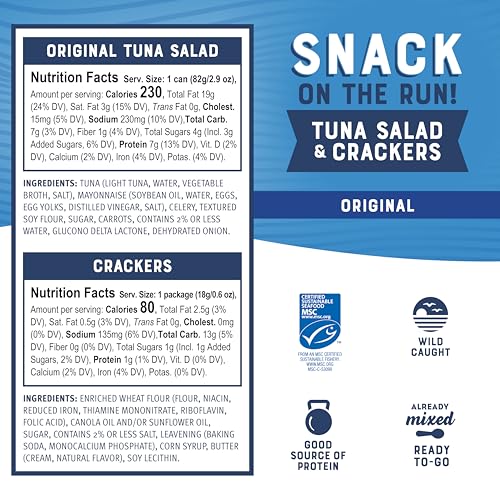 Bumble Bee Snack On The Run crackers and tuna, satisfying on-the-go lunch