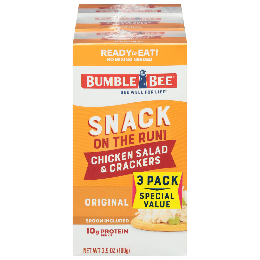 Bumble Bee Snack On The Run Original Chicken Salad with Crackers: ready-to-eat protein snack