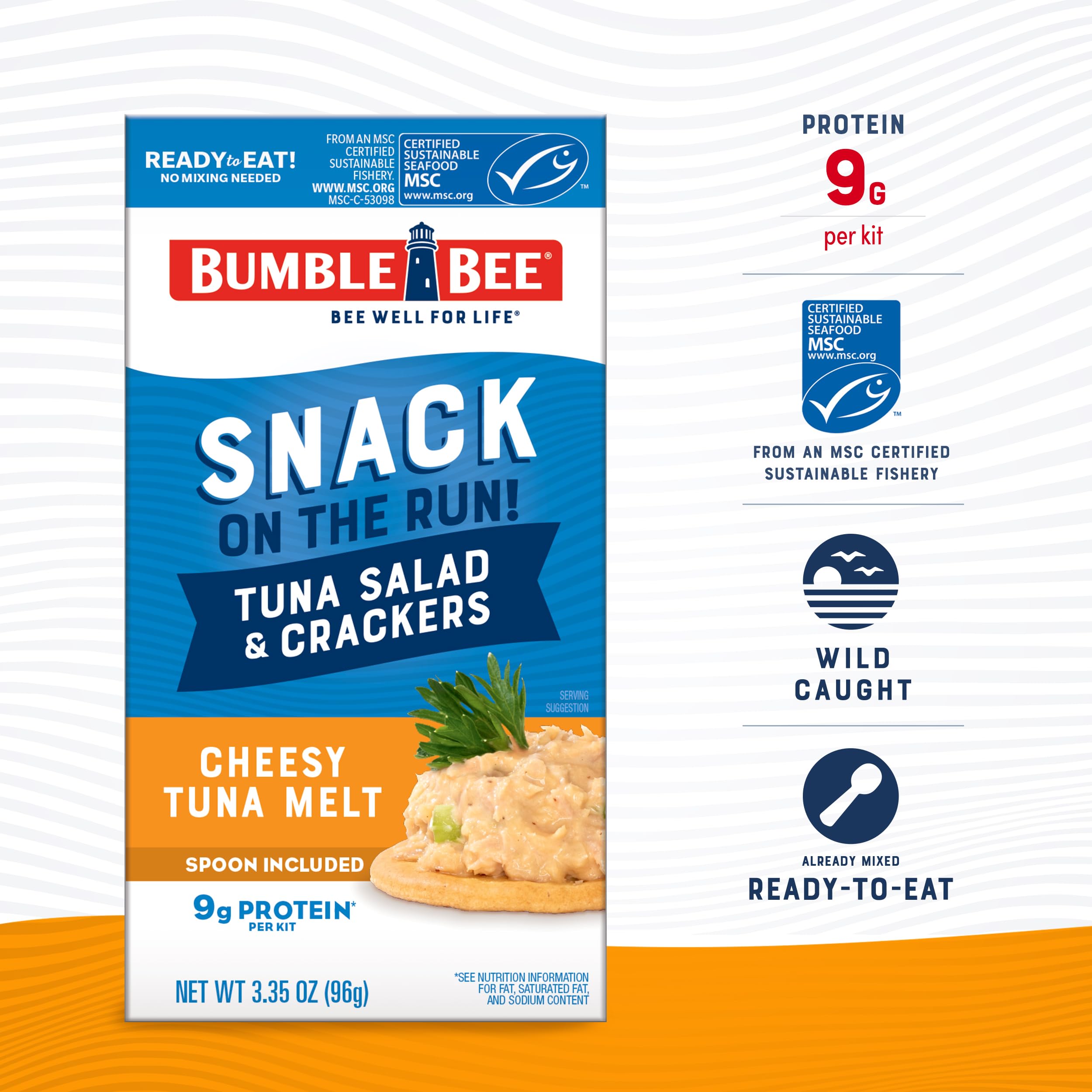Bumble Bee Snack On The Run ready-to-eat box in lunchbox context