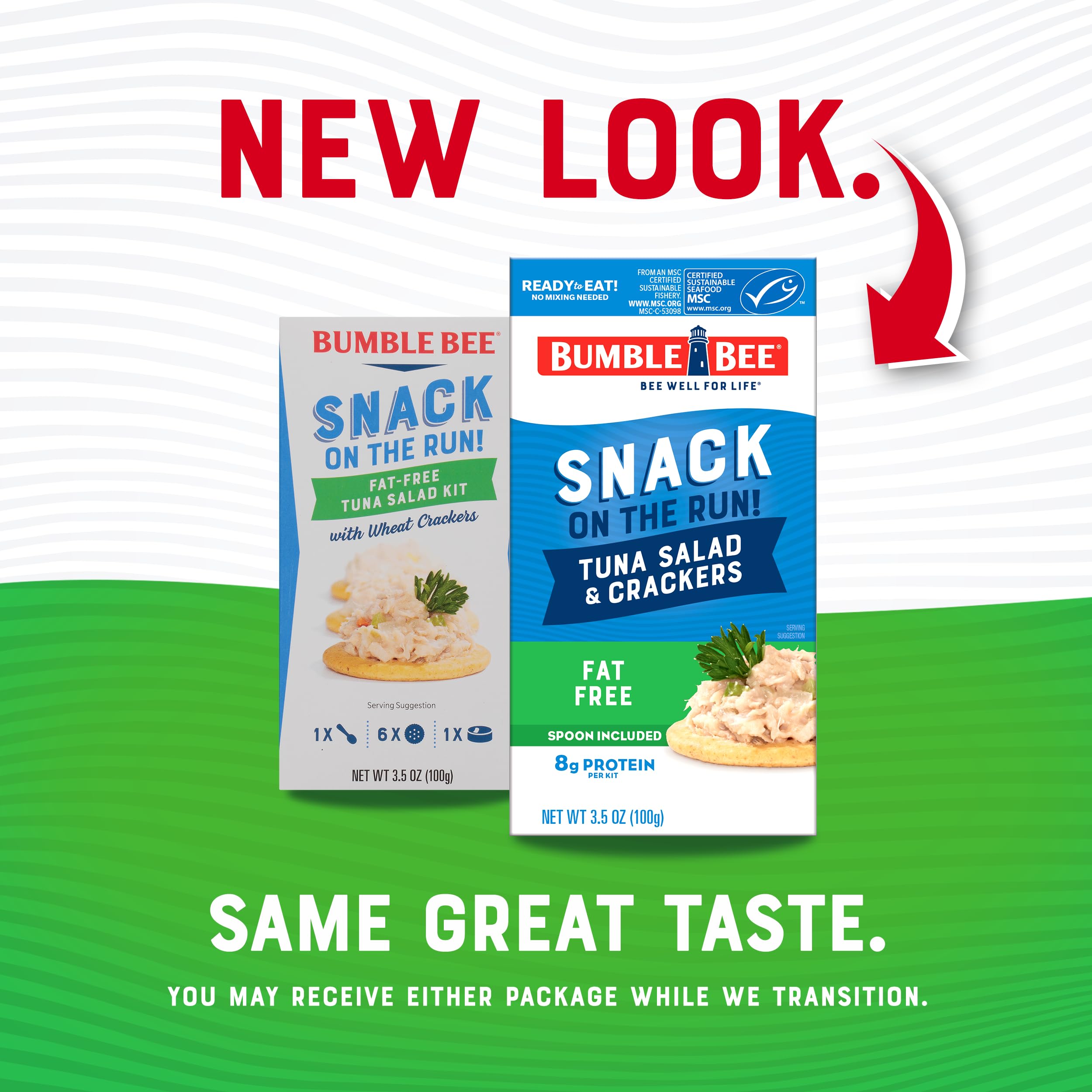 Bumble Bee Snack On The Run shelf-stable snack, no refrigeration needed.