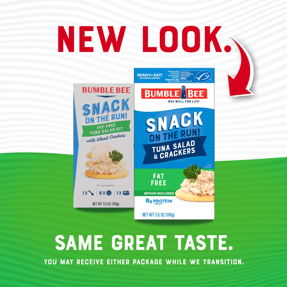 Bumble Bee Snack On The Run shelf-stable snack, no refrigeration needed.