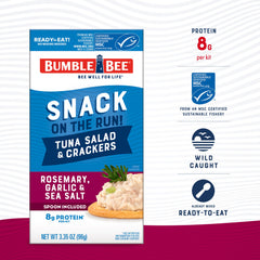 Bumble Bee Snack On The Run! spoon included for quick bites.