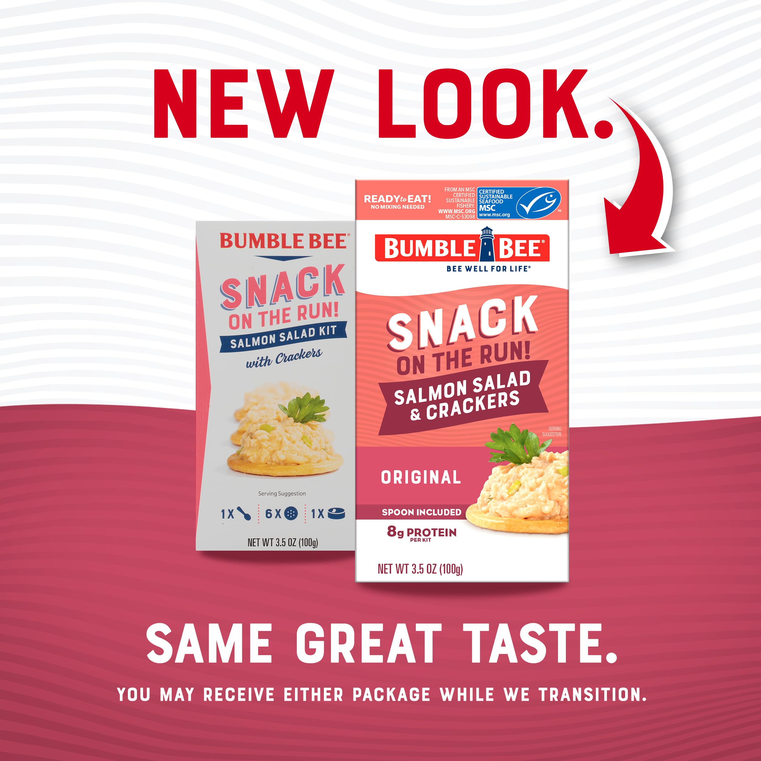 bumble bee snack on the run wild caught salmon MSC certified label highlights sustainability