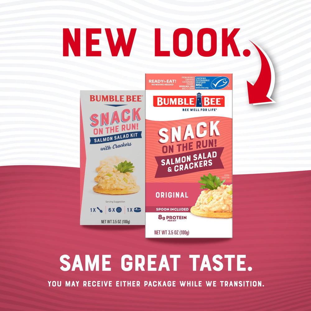 bumble bee snack on the run wild caught salmon MSC certified label highlights sustainability