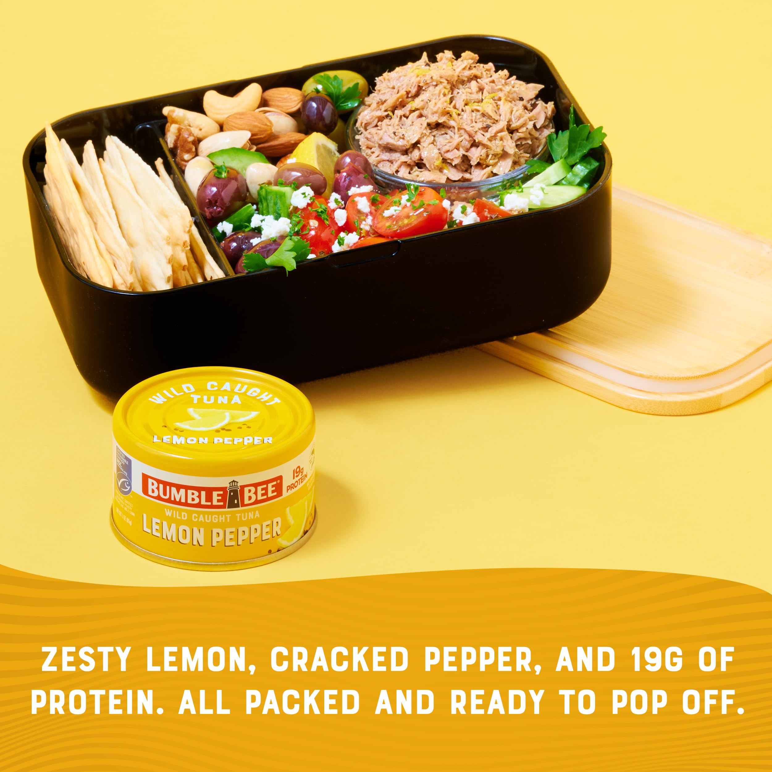 Bumble Bee Snackers Lemon Pepper tuna salad mix-in protein