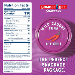 Bumble Bee Snackers Thai Chili spoonful showing protein-packed bite for on-the-go.