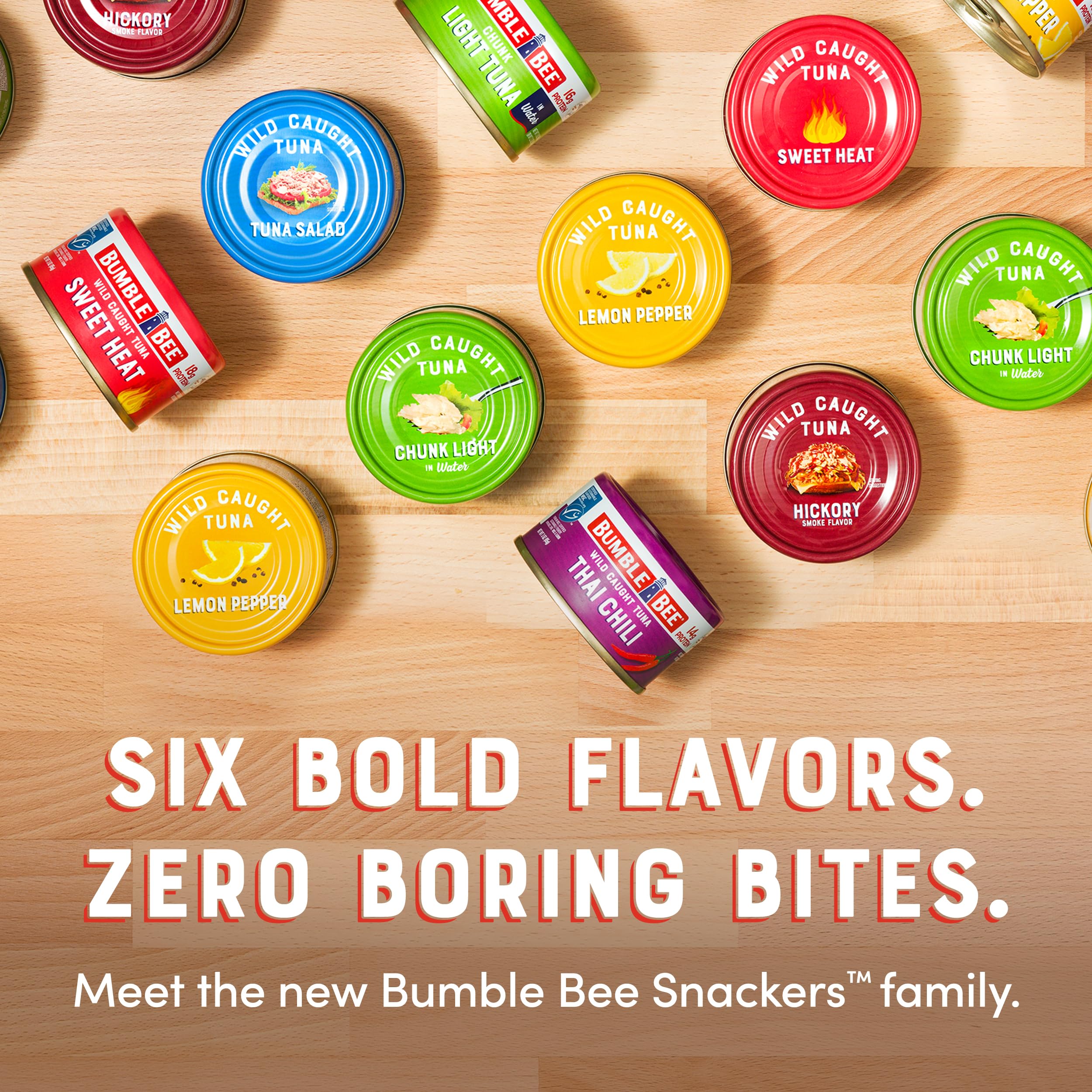 Bumble Bee Snackers tuna salad with crisp celery and carrots for texture.