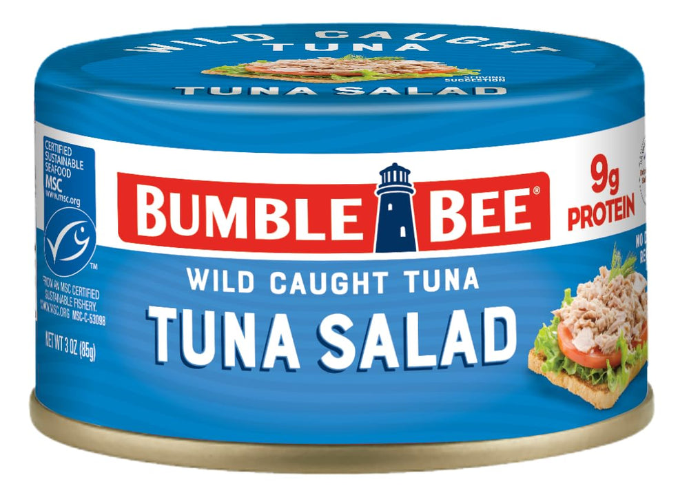 Bumble Bee Snackers tuna salad easy-open can for quick meals.