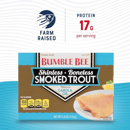 Bumble Bee trout fillets, ideal for an on-the-go protein snack.