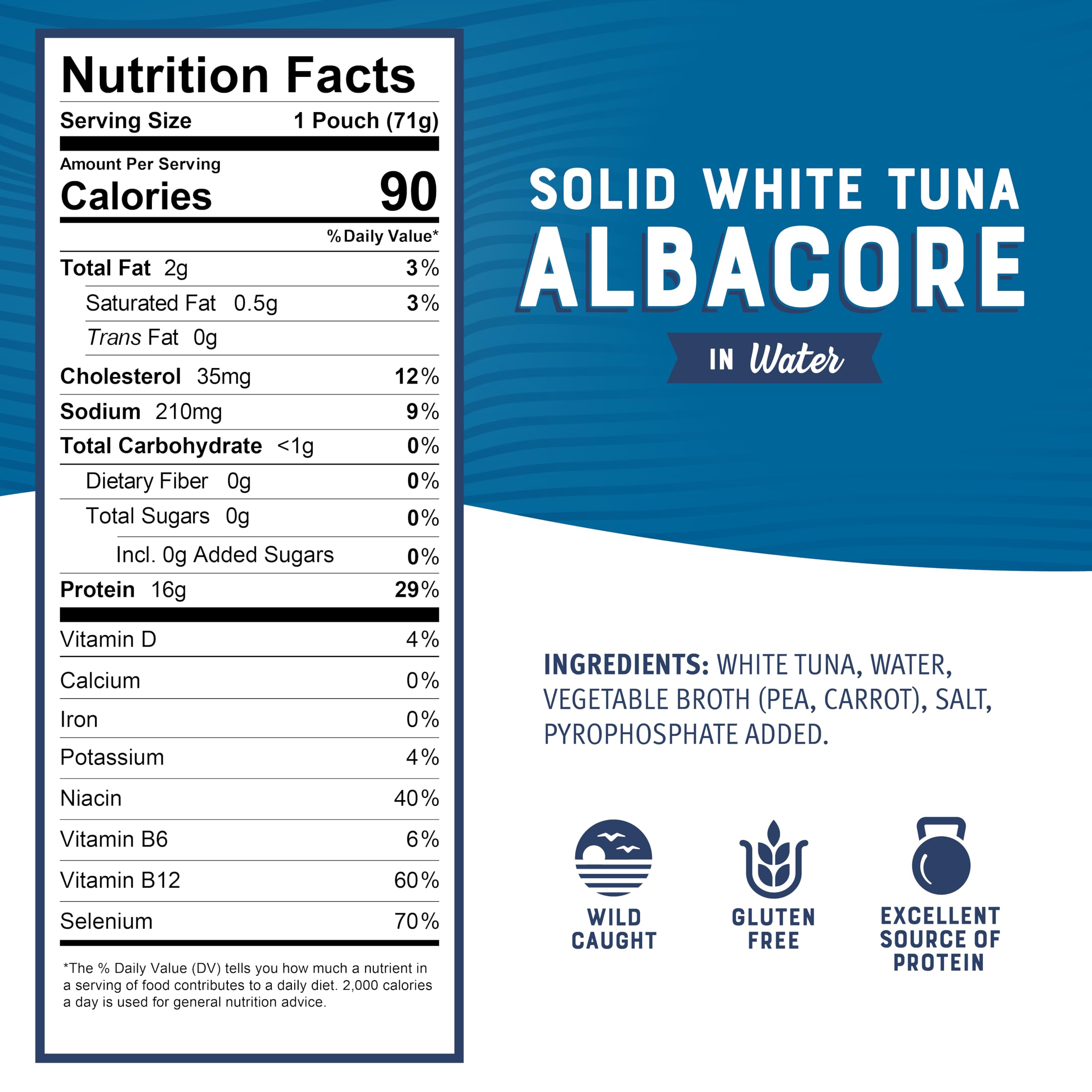 Bumble Bee tuna chunks close-up showing firm, white albacore