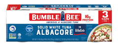 Bumble Bee solid white albacore tuna in water, ready for quick meals and protein.