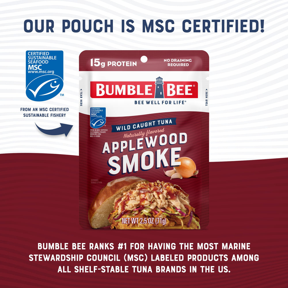 Bumble Bee tuna in wrap showing convenient wrap-ready meal option.