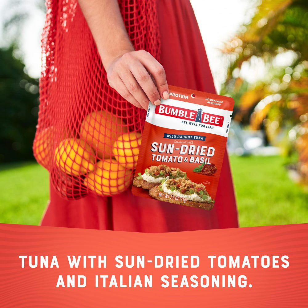 Bumble Bee tuna topping adds savory sun-dried tomato basil to salads.