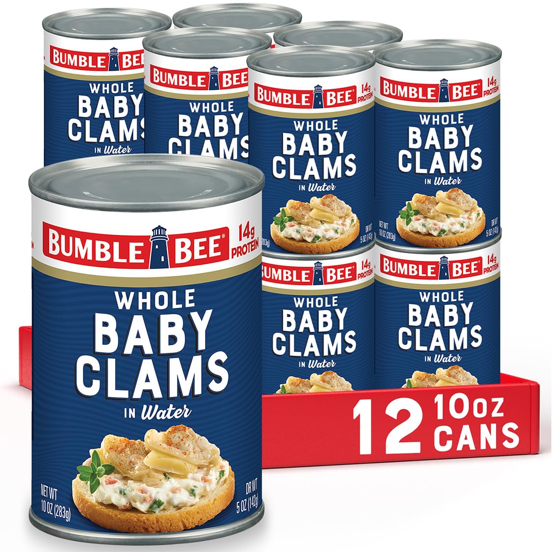 Bumble Bee Whole Baby Clams 10 oz can ready for sauces