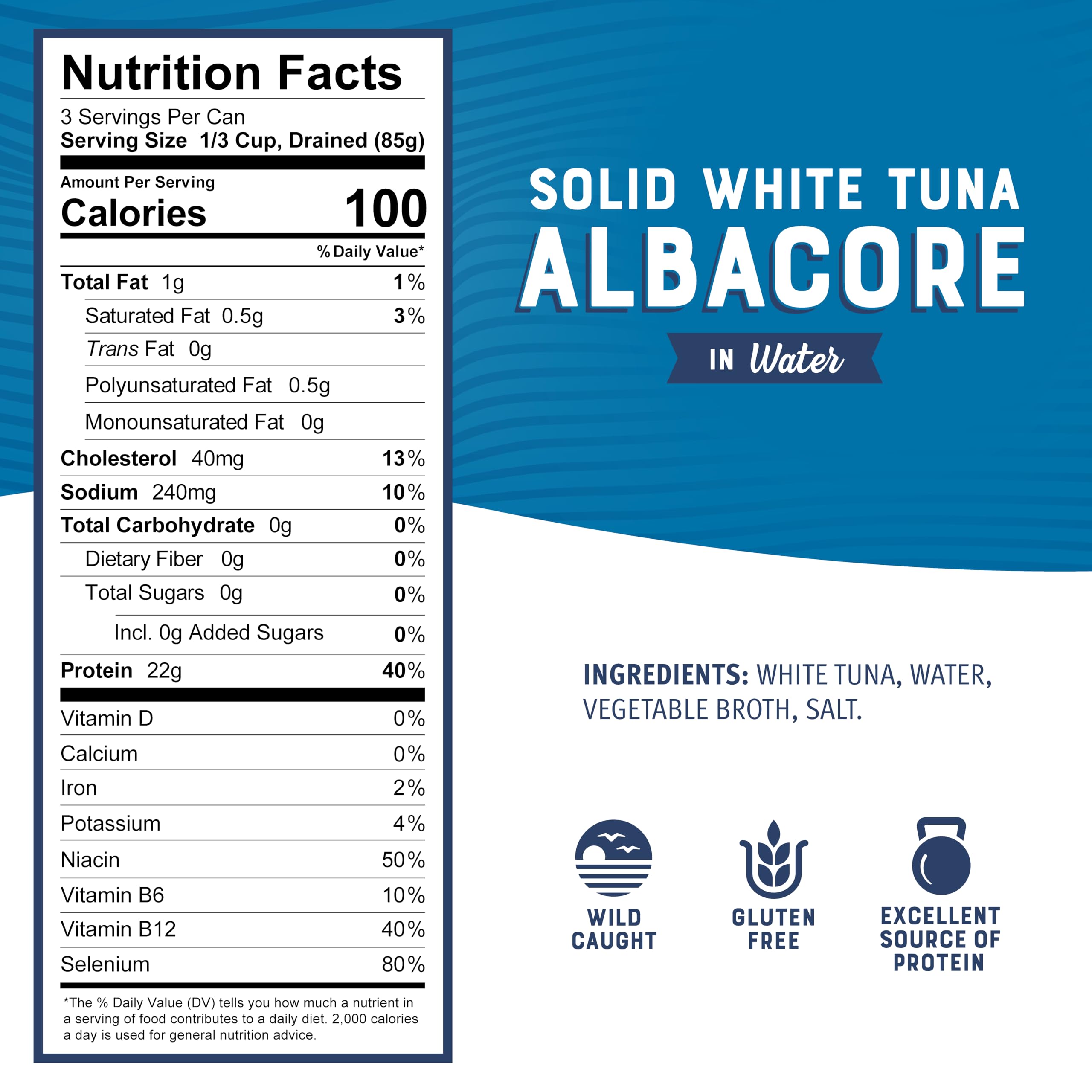 Bumble Bee wild-caught albacore tuna in water large pieces for salads