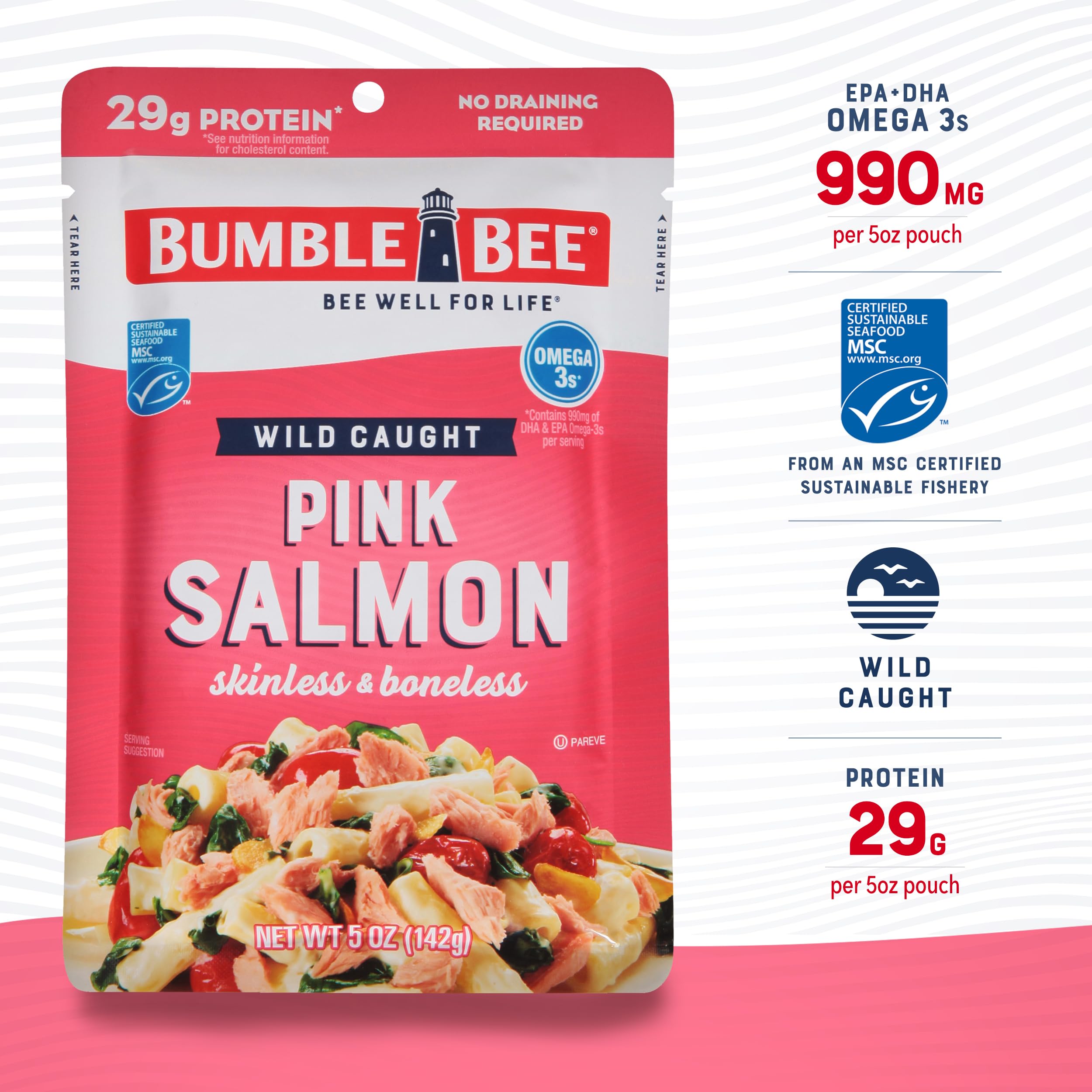 Bumble Bee wild caught salmon MSC-certified sustainability logo