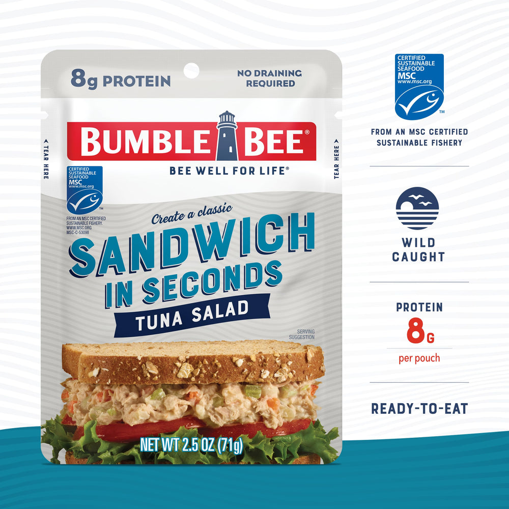 Bumble Bee wild-caught tuna pouch showing sustainable seafood
