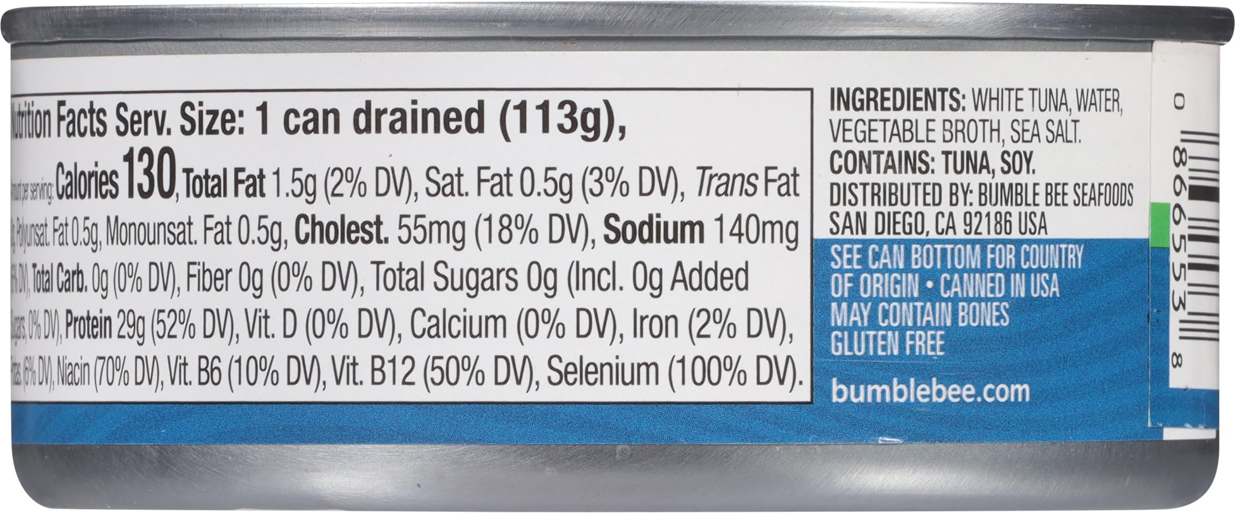 Bumble Bee wild caught tuna can highlighting protein-packed option for salads