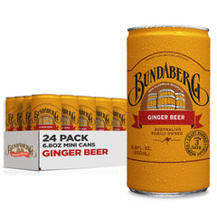 Bundaberg Ginger Beer 24-pack cans ideal for sharing at gatherings.
