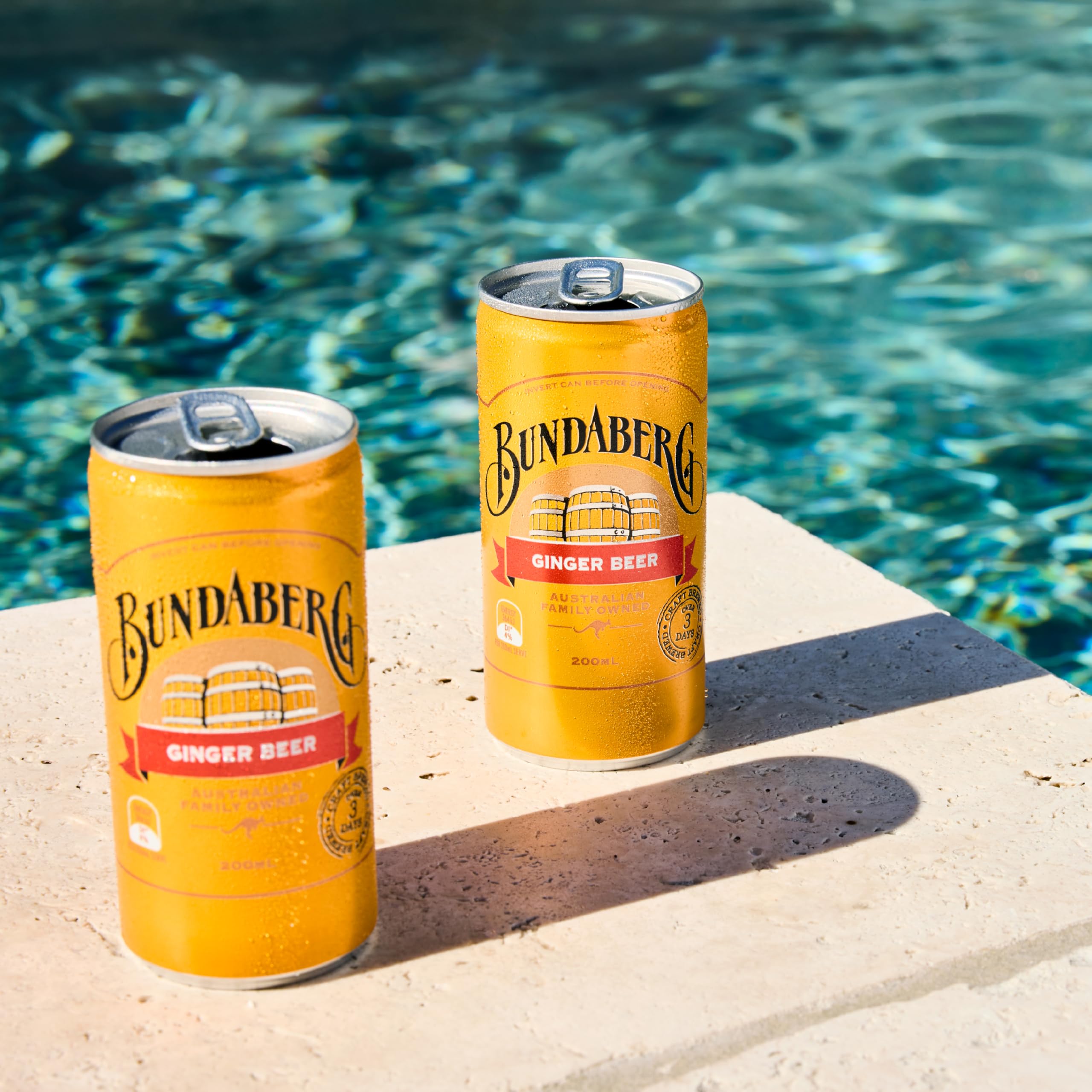 Bundaberg Ginger Beer label close-up with authentic branding.