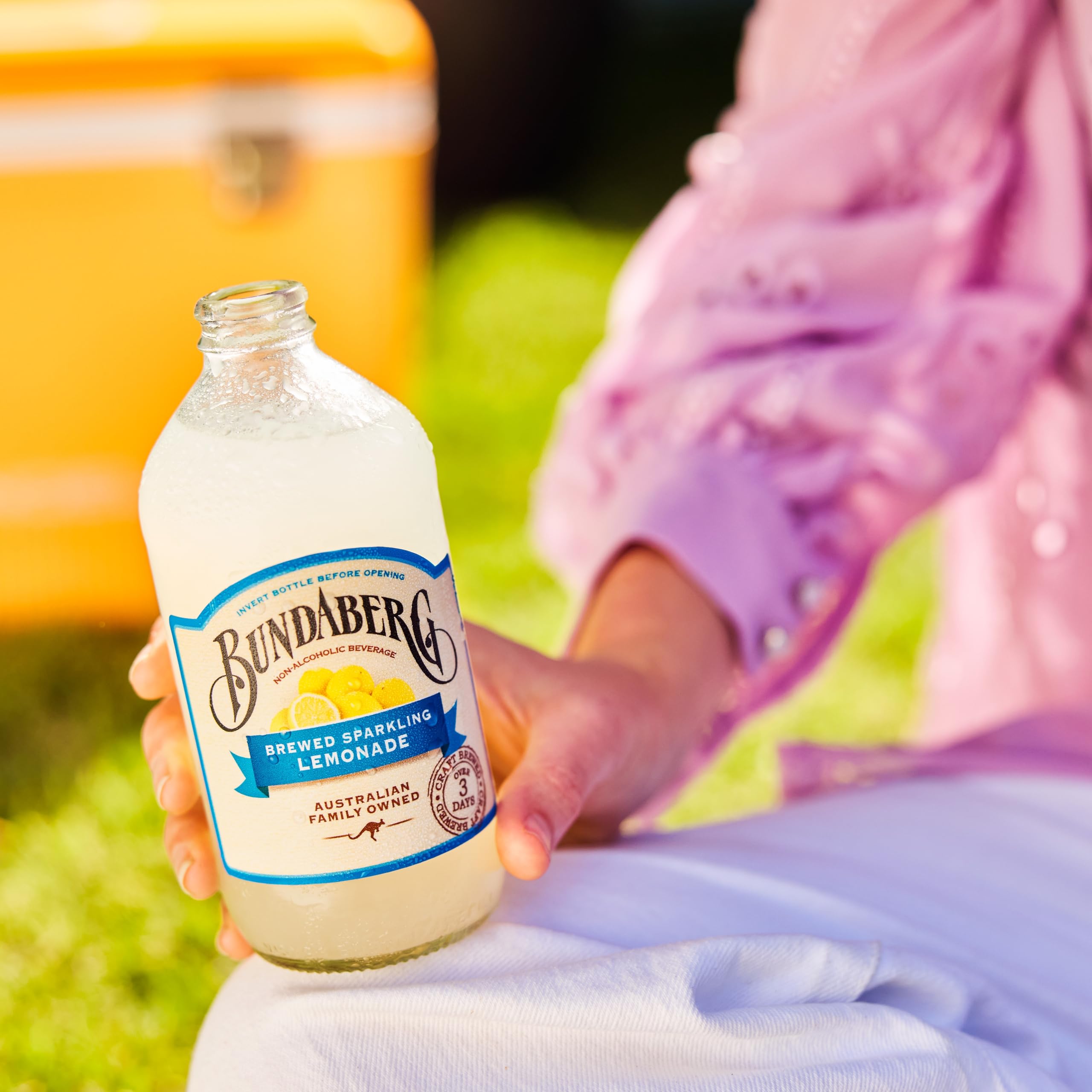 Bundaberg Lemonade on kitchen counter ready for everyday sipping.