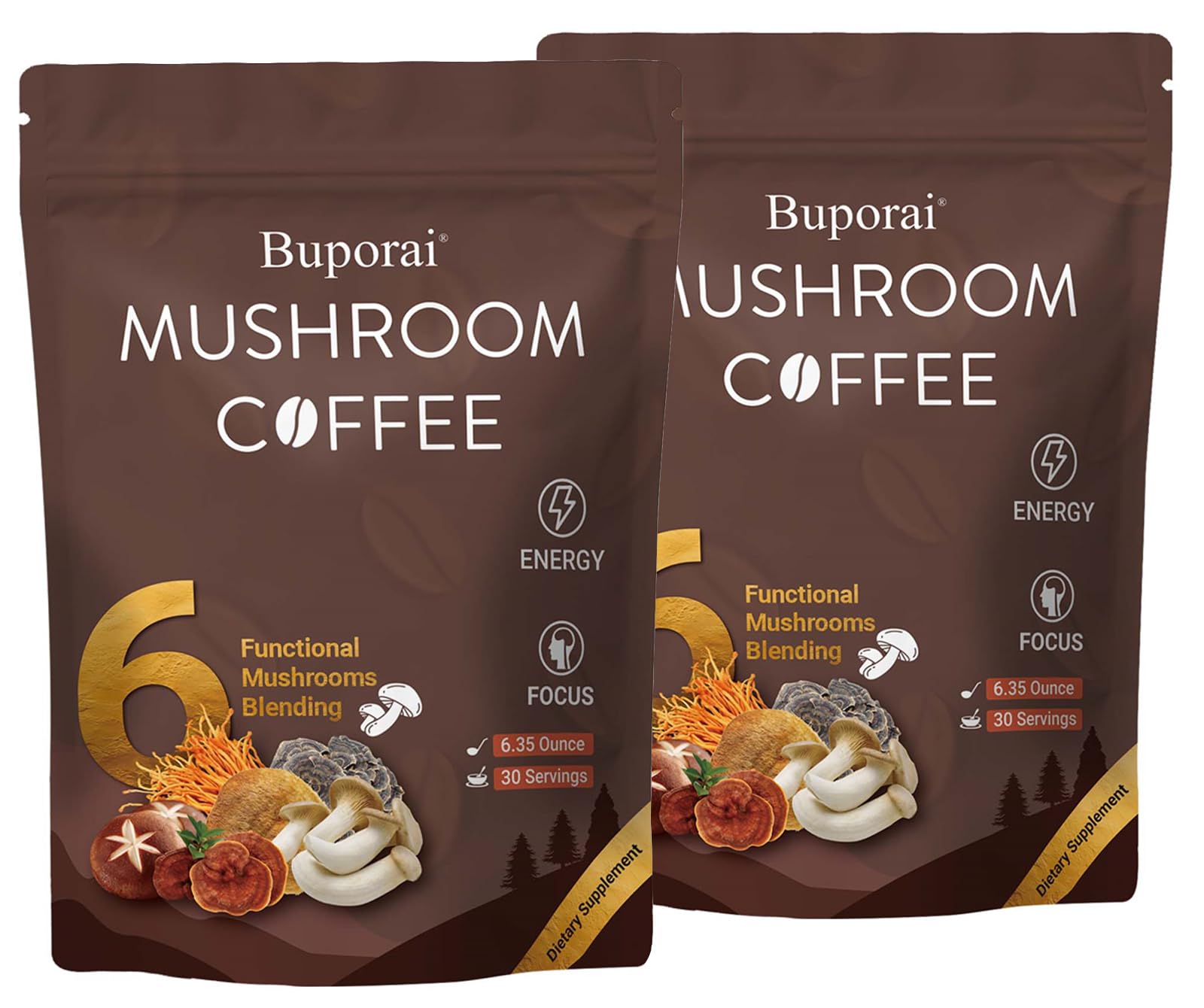 Buporai mushroom coffee packaging for convenient daily use