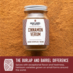 Burlap & Barrel Cinnamon Verum sea-salt nuance adds complexity to curries and stews