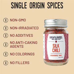 Burlap & Barrel Silk Chili Flakes on pizza adding Mediterranean warmth