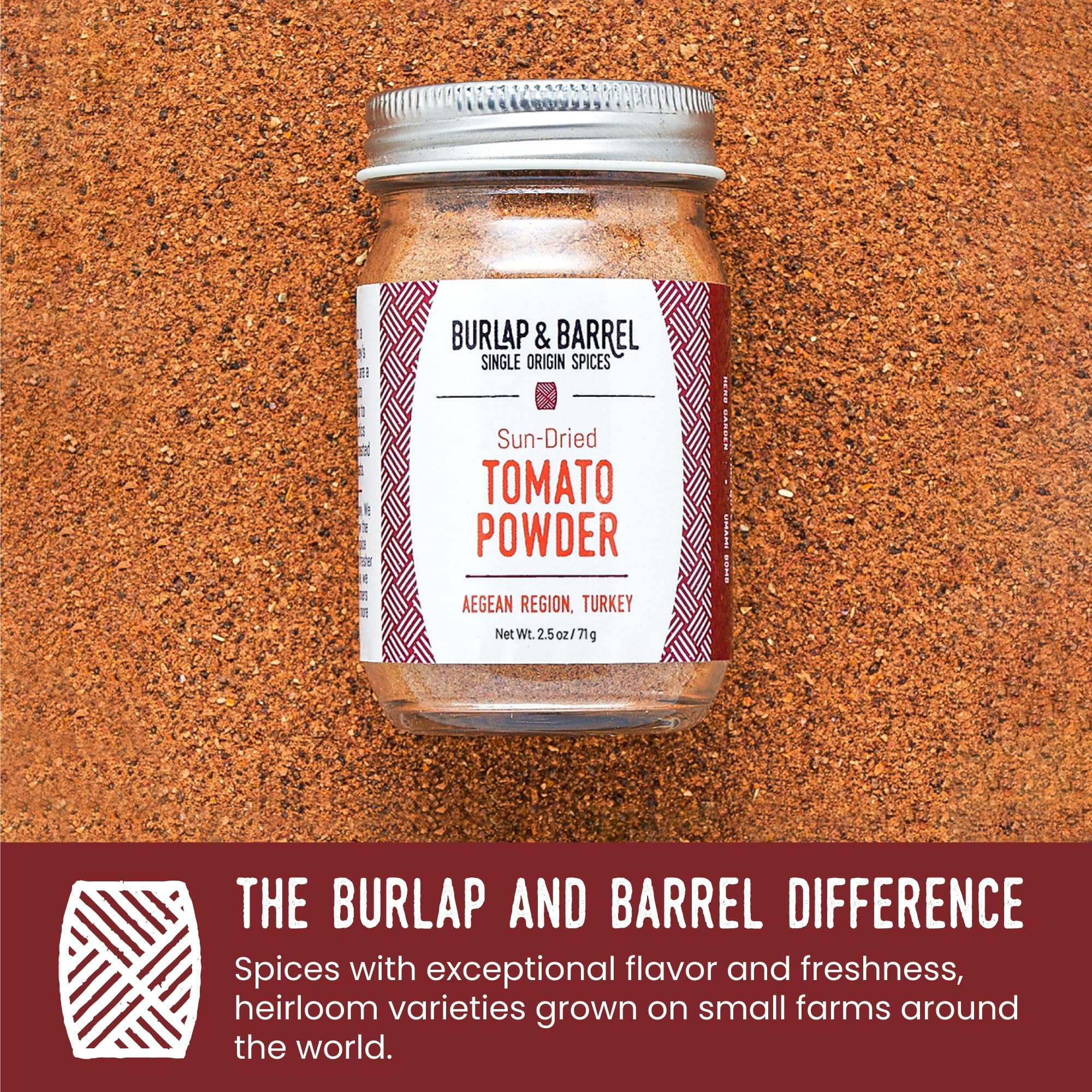 Burlap & Barrel powder on pantry shelf ready to boost savory dishes