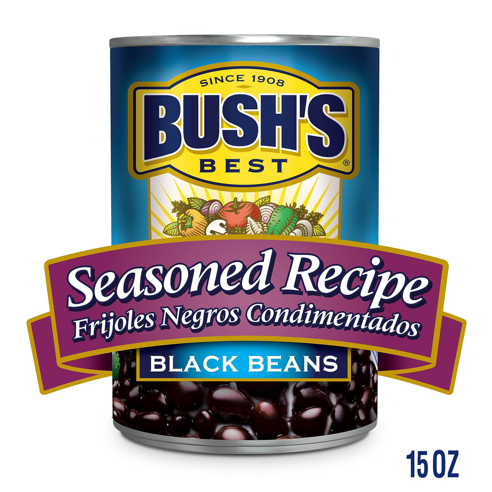 Bush's Best Black Beans pantry stack, ready to go