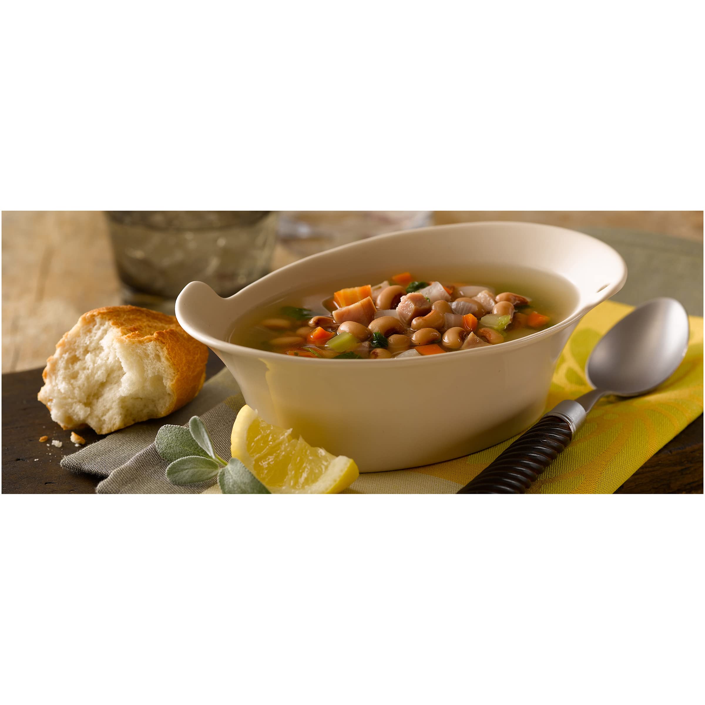Bush's Best Blackeye Peas low-fat can image conveys light, versatile ingredients