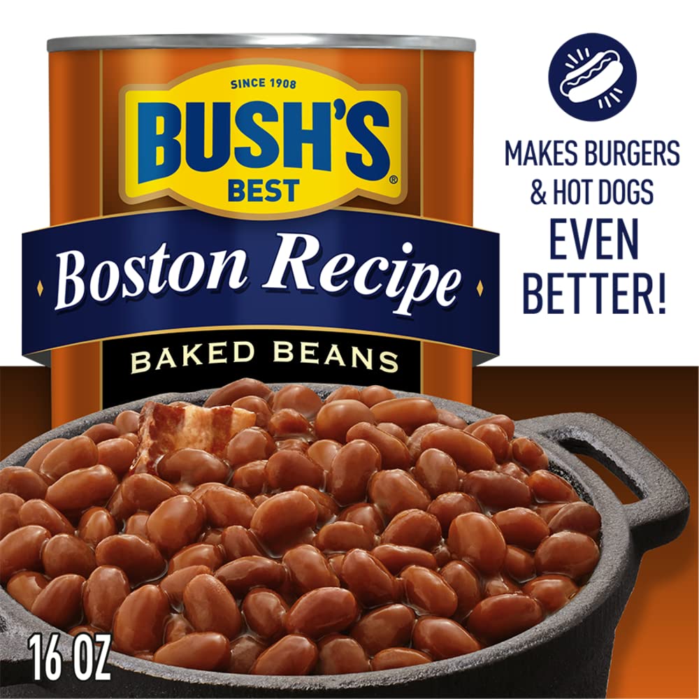 Family dinner moment with Bush's Best Boston baked beans as a hearty side