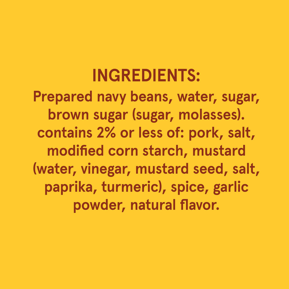 Navy beans in Bush's Best Boston sauce highlighting protein and fiber
