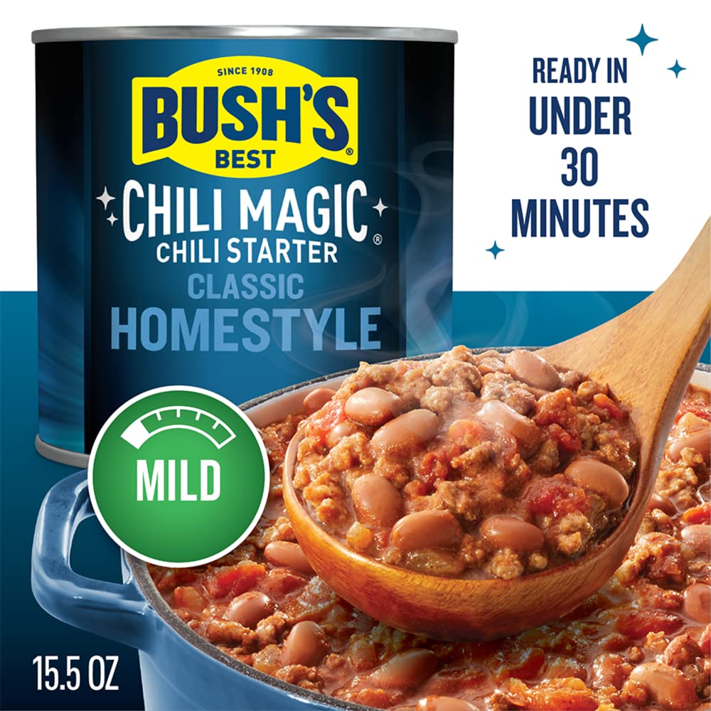 Bush's Best canned beans shown as a pantry staple for easy meals.