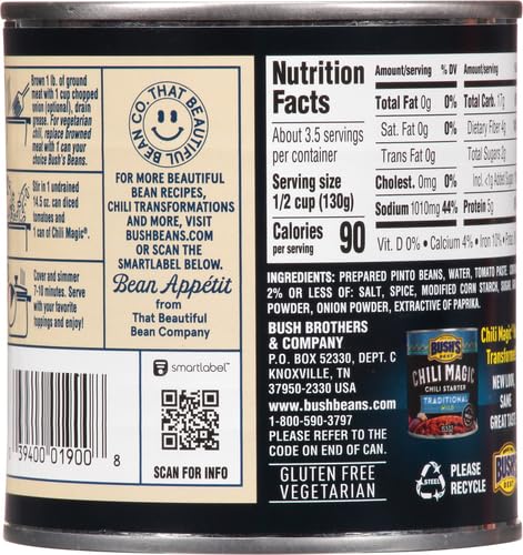 Bush's Best Chili Magic chili mix packet provides easy seasoning for customizable chili.