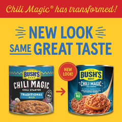 Bush's Best Chili Magic spice dust closeup highlights rich aroma and depth.